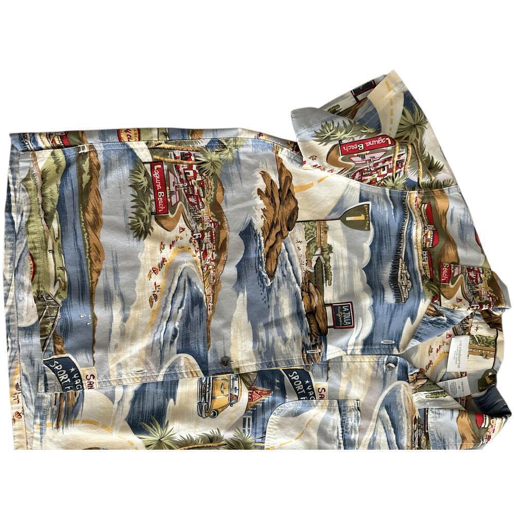 Liz Claiborne Women’s Vintage California Beach Print Button Up Shirt Size Medium - Picture 7 of 7